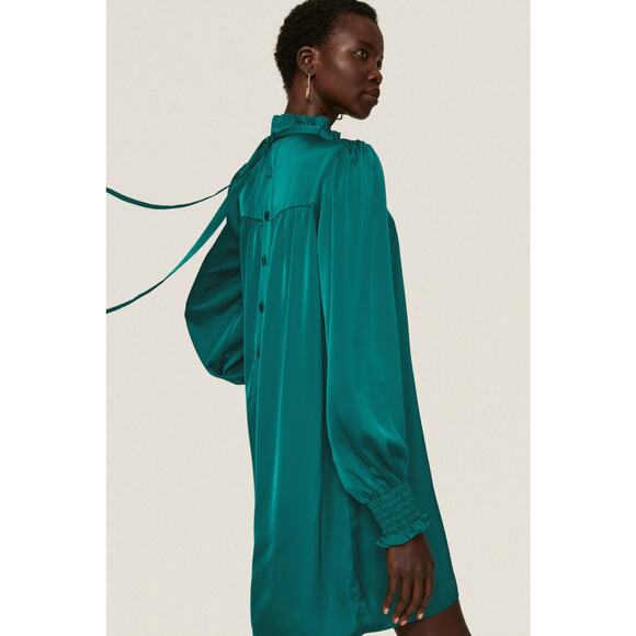 Adam Lippes x RTR Green Mock Neck Dress - Picture 4 of 5